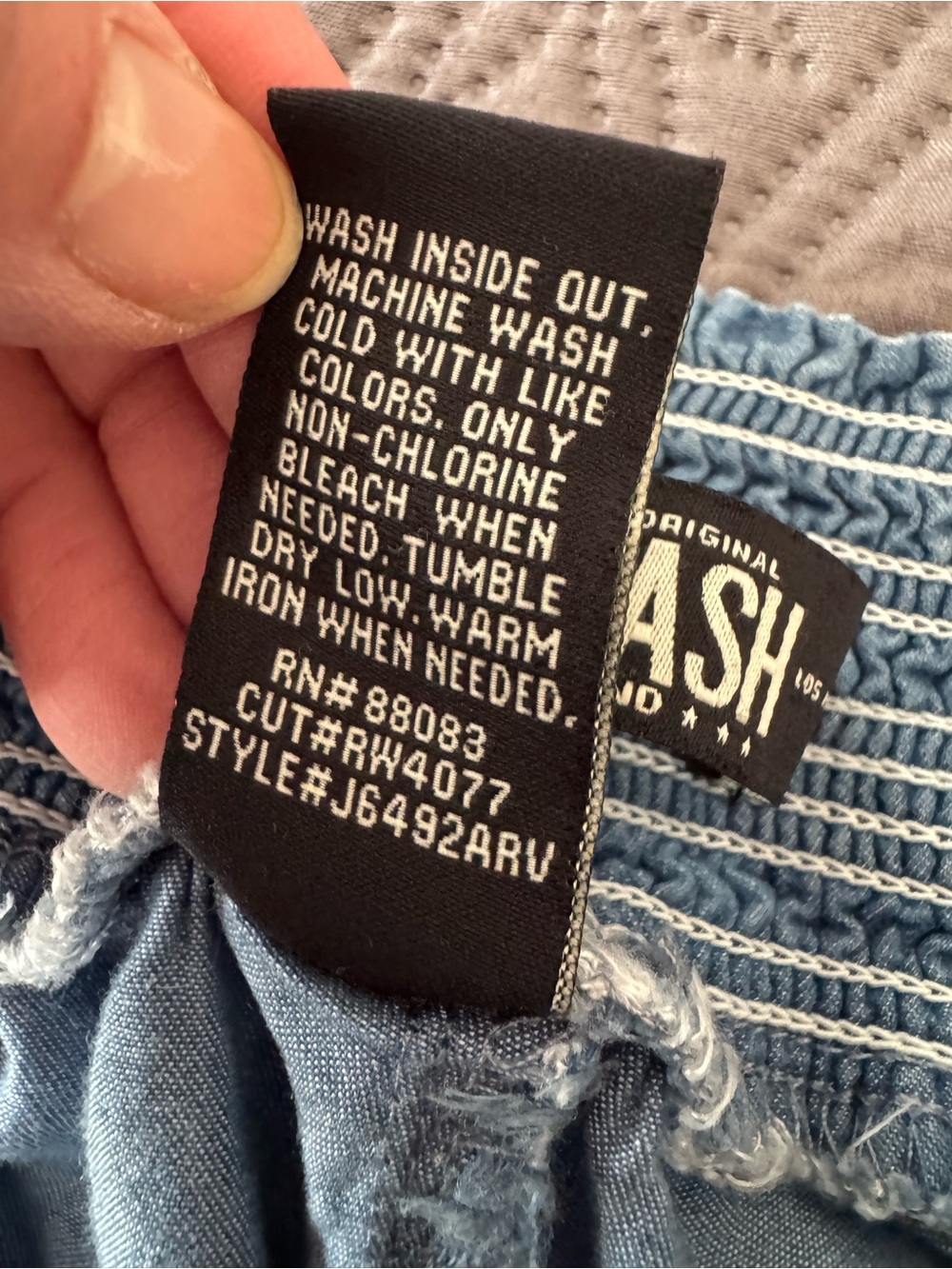 Rewash Light Blue Wide Leg Drawstring pant Large - Picture 6 of 9
